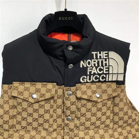 fake gucci vest|Gucci north face puffer vest.